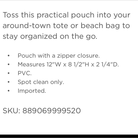 NWT Lilly Pulitzer Clear pouch bag Celestial Blue Seek And Sea Pvc Pouch - Picture 2 of 7